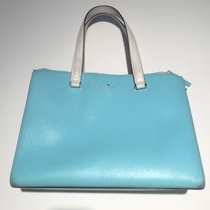 Kate Spade New York Acqua Blue Large Shoulder Bag/Tote “Evelyn” (2013)